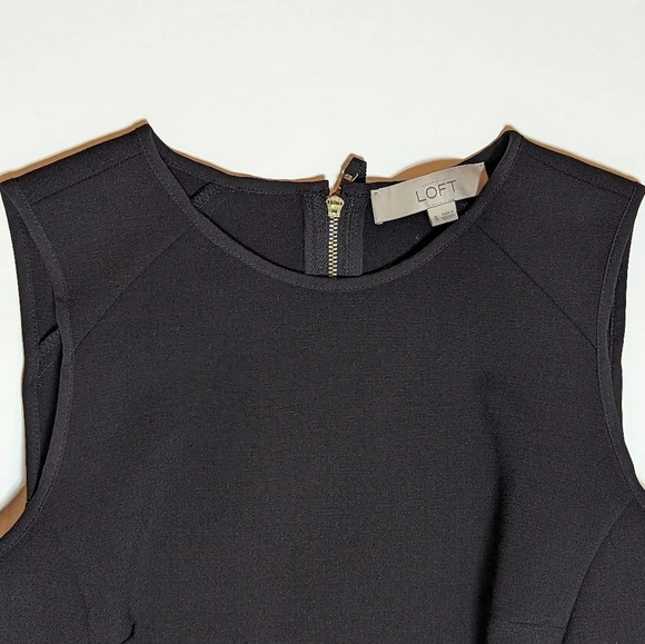 Loft Ann Taylor Black Sleeveless Sheath Bodycon Dress Woman 0 - Picture 5 of 11
